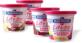 Blue Bunny Lite 85 Yogurt